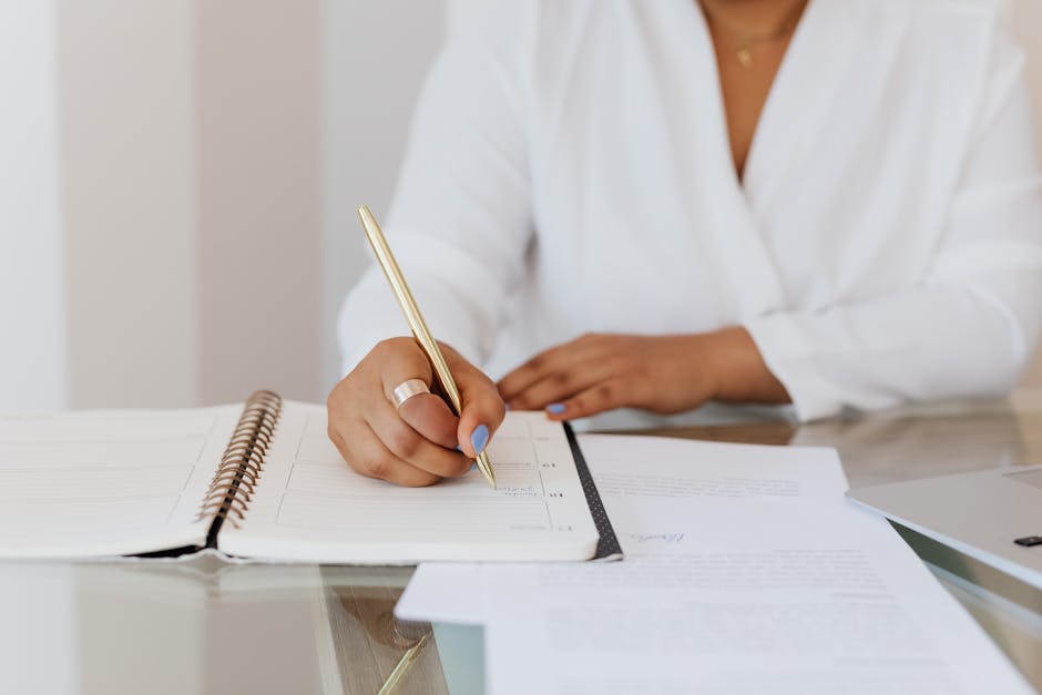 Professional wedding planner organizing fine details